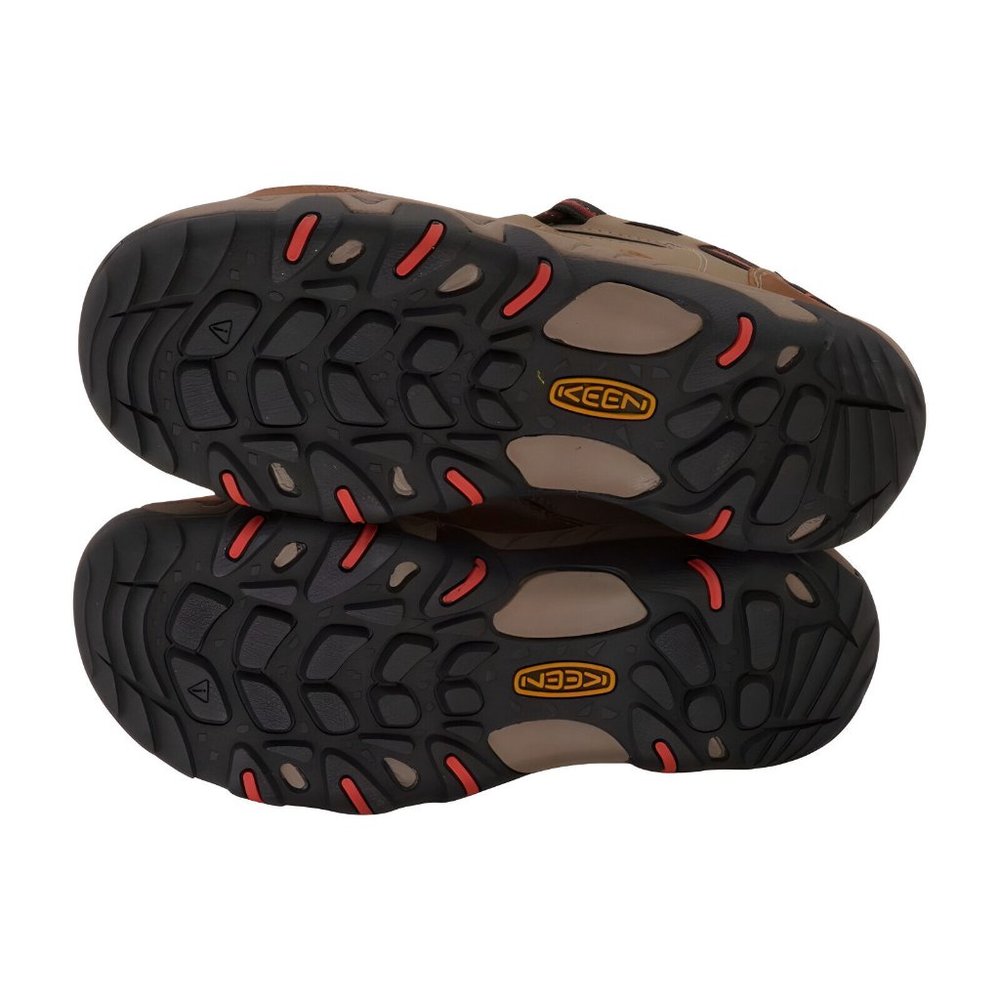 KEEN Timberwolf & Coral Steens Waterproof Leather Hiking Shoe Womens Size 8.5 - Picture 5 of 5